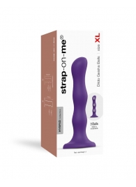 Фиолетовая насадка Strap-On-Me Dildo Geisha Balls size XL - Strap-on-me - купить с доставкой в Батайске