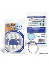 Стальное эрекционное кольцо STEEL COCK RING - 4.5 см. - BlueLine - в Батайске купить с доставкой
