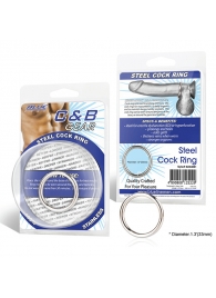 Стальное эрекционное кольцо STEEL COCK RING - 3.5 см. - BlueLine - в Батайске купить с доставкой