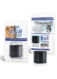 Хомут-утяжка для мошонки из искусственной кожи на липучке VELCRO BALL STRETCHER- 4 см. - BlueLine - в Батайске купить с доставкой