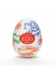 Мастурбатор-яйцо Keith Haring EGG STREET - Tenga - в Батайске купить с доставкой