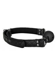 Черный кляп-шарик BALL GAG DIAMOND - Dream Toys - купить с доставкой в Батайске