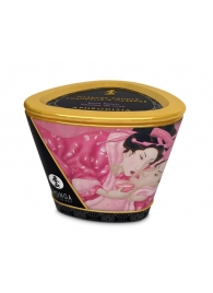 Массажная свеча Rose Petals с ароматом розы - 170 мл. - Shunga - купить с доставкой в Батайске
