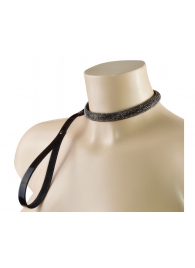 Эффектный сверкающий ошейник с поводком  Гламур - Sitabella - купить с доставкой в Батайске