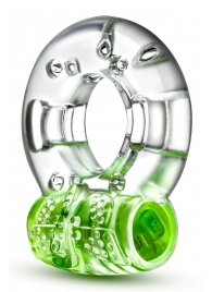 Зеленое эрекционное виброкольцо Arouser Vibrating C-Ring - Blush Novelties - в Батайске купить с доставкой