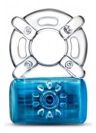 Синее эрекционное виброкольцо Pleaser Rechargeable C-Ring - Blush Novelties - в Батайске купить с доставкой