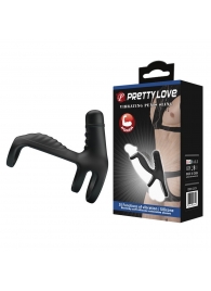 Черная вибронасадка на пенис Vibrating Penis Sling - Baile - в Батайске купить с доставкой