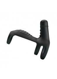 Черная вибронасадка на пенис Vibrating Penis Sling - Baile - в Батайске купить с доставкой