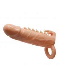 Телесная удлиняющая насадка Penis Sleeve Emmitt - 17 см. - Baile - в Батайске купить с доставкой