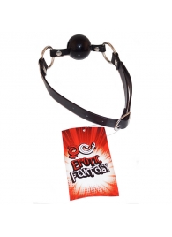 Силиконовый черный кляп-шарик на ремне Black Ballgag - Erotic Fantasy - купить с доставкой в Батайске