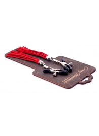 Металлические зажимы на соски с красными замшевыми кисточками - Crazy Handmade - купить с доставкой в Батайске