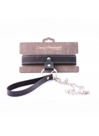 Узкий однослойный ошейник с поводком - Crazy Handmade - купить с доставкой в Батайске