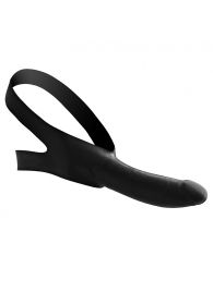 Черный кляп-страпон Masters Mini Face Fuck Strap-On - 14 см. - XR Brands - купить с доставкой в Батайске