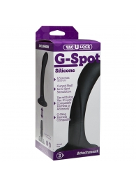 Черная изогнутая насадка Vac-U-Lock G-Spot - 16,5 см. - Doc Johnson - купить с доставкой в Батайске