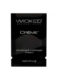 Крем для массажа и мастурбации Wicked Stroking and Massage Creme - 3 мл. - Wicked - купить с доставкой в Батайске
