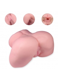 Реалистичный мастурбатор-полуторс с 2 рабочими отверстиями - S-HANDE - в Батайске купить с доставкой