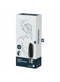 Черный мастурбатор с вибрацией Power Masturbator - Satisfyer - в Батайске купить с доставкой