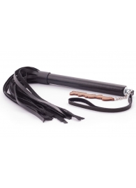 Черная кожаная плеть  Индиго  - 50 см. - Crazy Handmade - купить с доставкой в Батайске