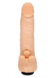 Телесная гелевая насадка-фаллос с клиторальными лепестками - 18,5 см. - LOVETOY (А-Полимер) - купить с доставкой в Батайске