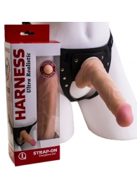 Страпон Harness из двух предметов: регулируемые трусики и насадка-фаллос - 17,5 см. - LOVETOY (А-Полимер) - купить с доставкой в Батайске