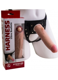 Реалистичный страпон Harness из трусиков и насадки-фаллоса - 18,5 см. - LOVETOY (А-Полимер) - купить с доставкой в Батайске