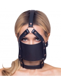 Черный намордник с кляпом-шаром Head Harness With A Gag - Orion - купить с доставкой в Батайске