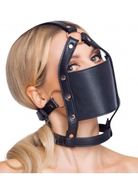 Черный намордник с кляпом-шаром Head Harness With A Gag - Orion - купить с доставкой в Батайске
