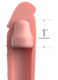 Телесная насадка-удлинитель 1 Inch Silicone X-tension - 17,8 см. - Pipedream - в Батайске купить с доставкой