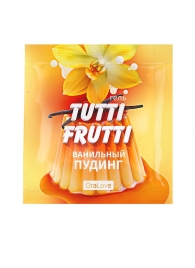 Пробник гель-смазки Tutti-frutti со вкусом ванильного пудинга - 4 гр. - Биоритм - купить с доставкой в Батайске