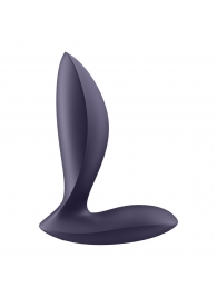 Фиолетовый анальный вибростимулятор Power Plug - Satisfyer - в Батайске купить с доставкой