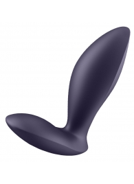 Фиолетовый анальный вибростимулятор Power Plug - Satisfyer - в Батайске купить с доставкой