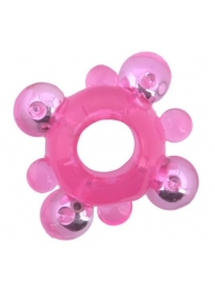 Эрекционное кольцо c бусинками - Toyfa Basic - в Батайске купить с доставкой