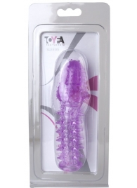 Фиолетовая насадка, удлиняющая половой член - 13,5 см. - Toyfa Basic - в Батайске купить с доставкой