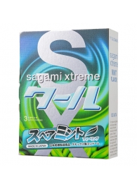 Презервативы Sagami Xtreme Mint с ароматом мяты - 3 шт. - Sagami - купить с доставкой в Батайске