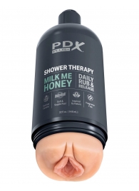 Телесный мастурбатор-вагина Shower Therapy Milk Me Honey - Pipedream - в Батайске купить с доставкой