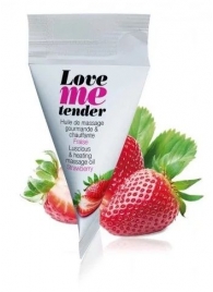 Съедобное согревающее массажное масло Love Me Tender Strawberry с ароматом клубники - 10 мл. - Love to Love - купить с доставкой в Батайске