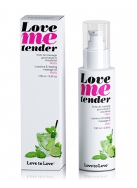 Съедобное согревающее массажное масло Love Me Tender Mojito с ароматом мохито - 100 мл. - Love to Love - купить с доставкой в Батайске