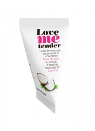 Съедобное согревающее массажное масло Love Me Tender Cocos с ароматом кокоса - 10 мл. - Love to Love - купить с доставкой в Батайске