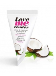 Съедобное согревающее массажное масло Love Me Tender Cocos с ароматом кокоса - 10 мл. - Love to Love - купить с доставкой в Батайске