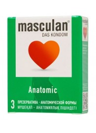 Презервативы анатомической формы Masculan Anatomic - 3 шт. - Masculan - купить с доставкой в Батайске