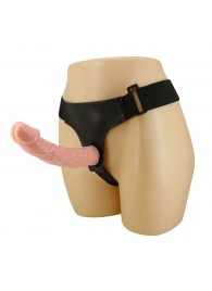 Гладкий фаллоимитатор с крупной головкой на ремешках - 19,7 см. - Baile - купить с доставкой в Батайске