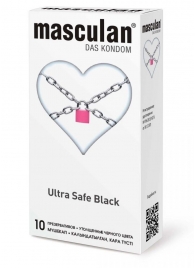 Ультрапрочные презервативы Masculan Ultra Safe Black - 10 шт. - Masculan - купить с доставкой в Батайске