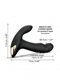 Черный вибромассажер простаты Multi P-Joy с 3 моторами - Dorcel - в Батайске купить с доставкой