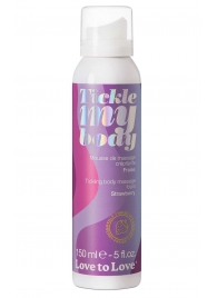 Массажная хрустящая пенка Tickle My Body Strawberry с ароматом клубники - 150 мл. - Love to Love - купить с доставкой в Батайске