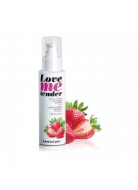 Съедобное согревающее массажное масло Love Me Tender Strawberry с ароматом клубники - 100 мл. - Love to Love - купить с доставкой в Батайске