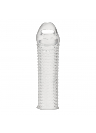 Текстурированная насадка на пенис Clear Textured Penis Enhancing Sleeve Extension - 16,5 см. - BlueLine - в Батайске купить с доставкой
