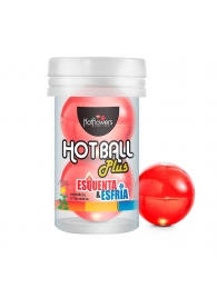 Лубрикант на масляной основе Hot Ball Plus с охлаждающе-разогревающим эффектом (2 шарика по 3 гр.) - HotFlowers - купить с доставкой в Батайске