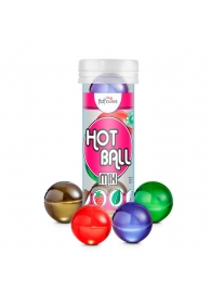 Ароматизированный лубрикант Hot Ball Mix на масляной основе (4 шарика по 3 гр.) - HotFlowers - купить с доставкой в Батайске