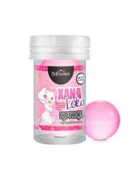Лубрикант на силиконовой основе с эффектом вибрации Xana Loka Hot Ball (2 шарика по 3 гр.) - HotFlowers - купить с доставкой в Батайске