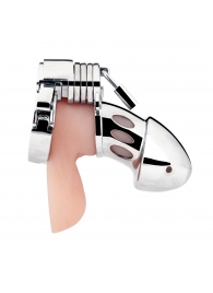 Клетка на пенис из металла Obedience Cock Cage - BlueLine - купить с доставкой в Батайске